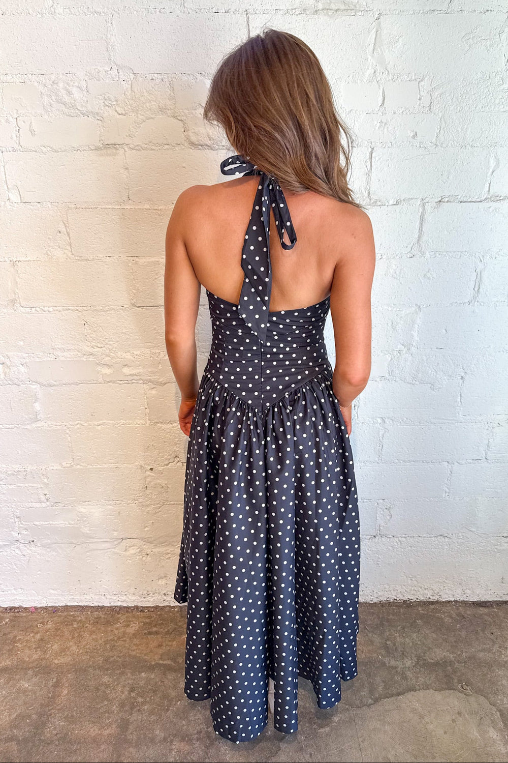 Yaya Midi Halter Dress, Maxi Polka Dot Dress, Polka Dot Dress, Maxi Dress, Adeline Boutique, Dallas Boutique, Boutique Dresses, Women's Fashion
