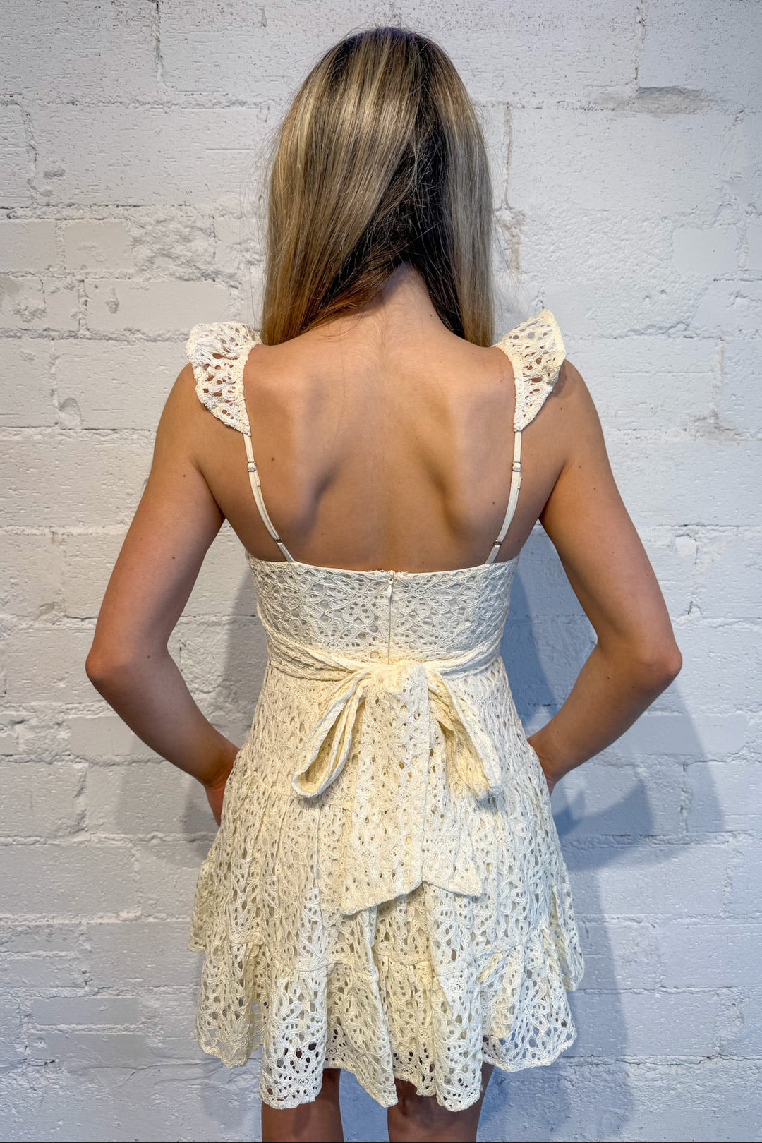Golden Hour Glow Dress, White Dress, White Lace Dress, Mini Dress, Spring and Summer Styles, Spring and Summer Dresses, Bridal Dress, Adeline Boutique, Dallas Boutique, Women's Clothing Boutique