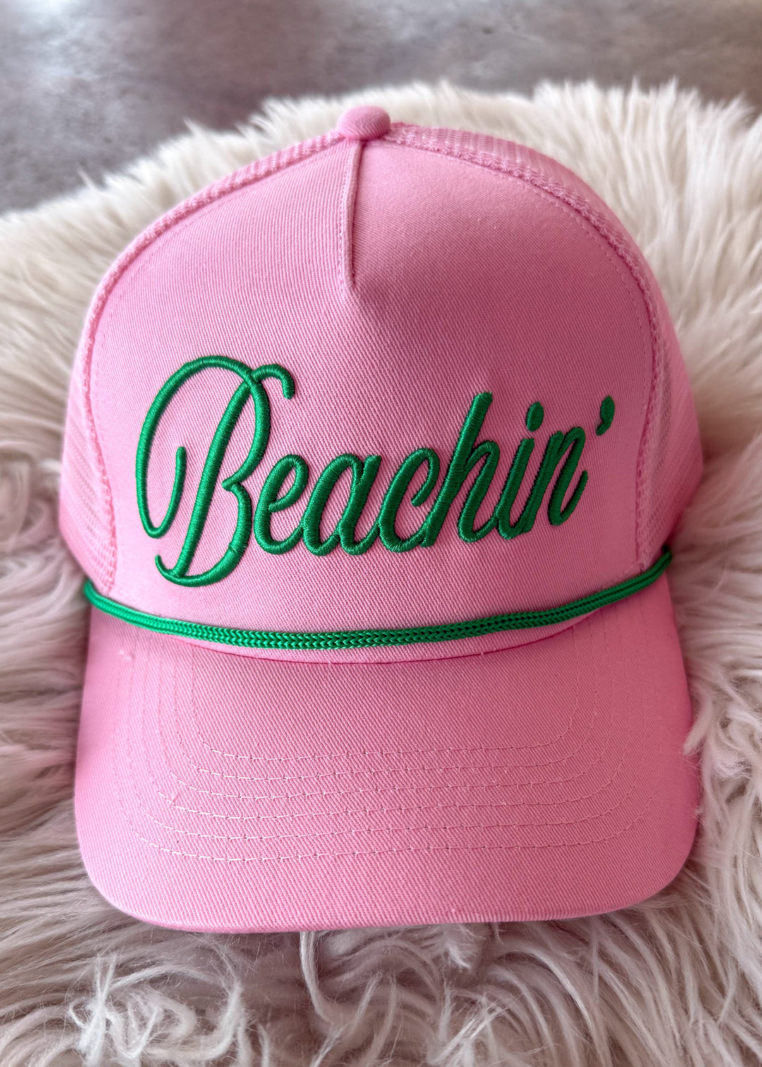 beachin trucker hat 
