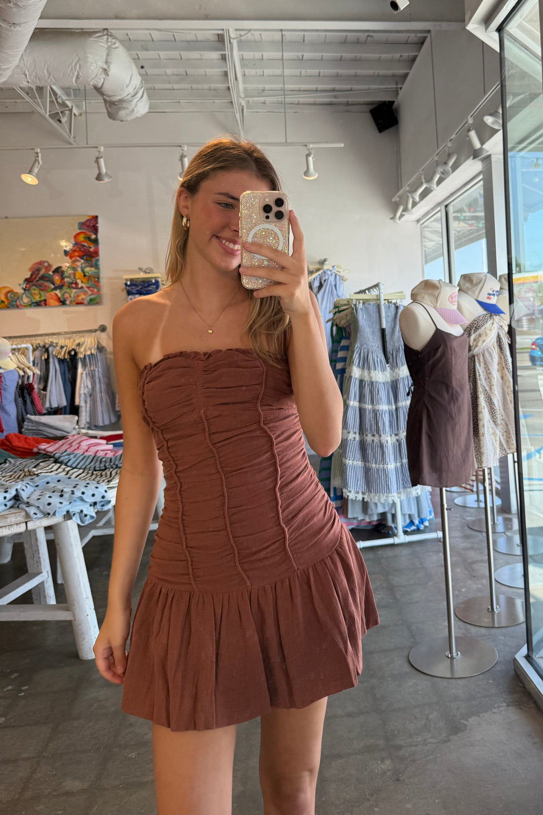 burnt orange dress, gameday dress, gameday outfit, burnt orange outfit, burnt orange 