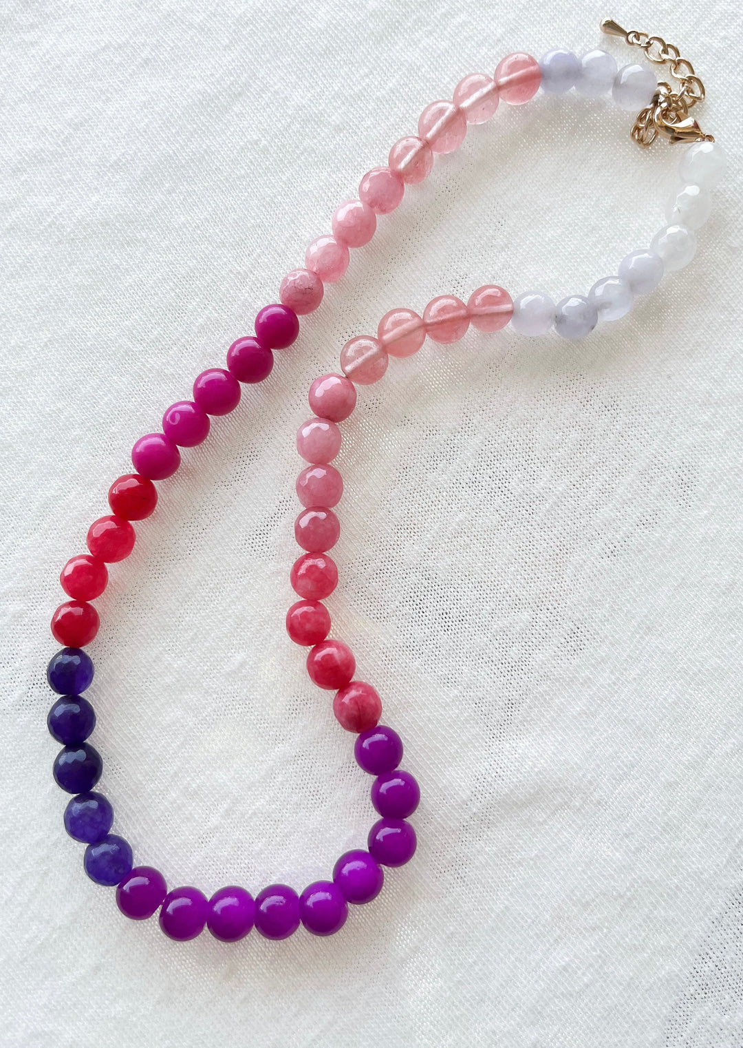 colorful stone necklace, stone necklace, pink stone necklace, necklace, necklaces, jewelry