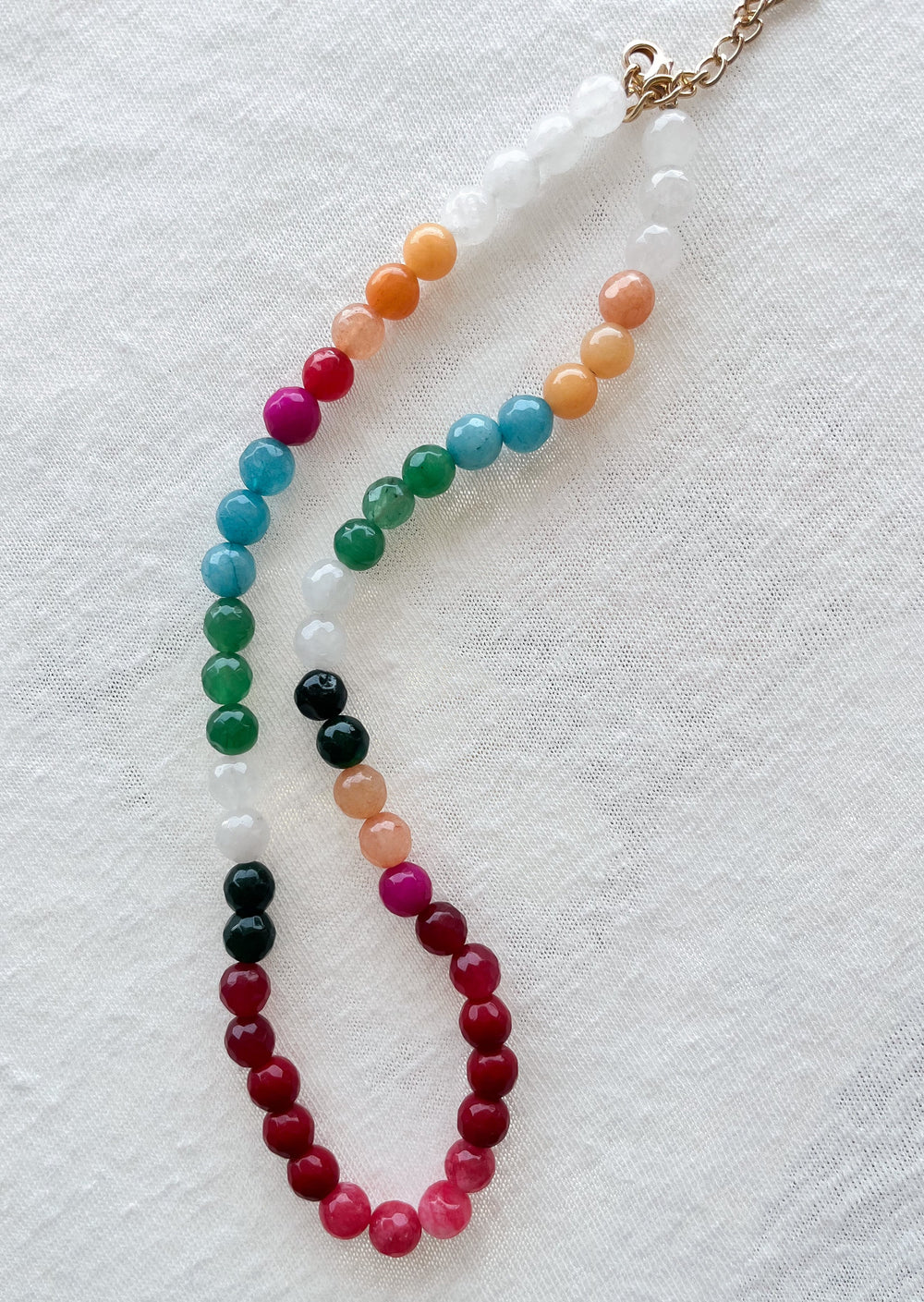 colorful stone necklace, stone necklace, rainbow stone necklace, necklace, necklaces, jewelry