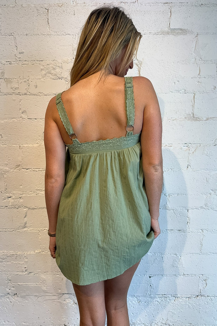 green dress, women's green dress back, women's sage dress back 