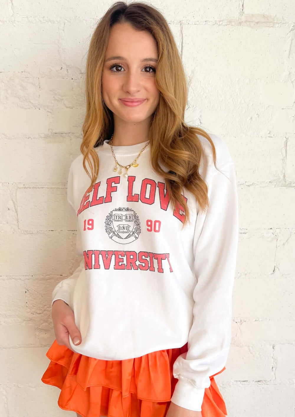 Self Love University Graphic Sweatshirt, Tops, Adeline, Adeline, dallas boutique, dallas texas, texas boutique, women's boutique dallas, adeline boutique, dallas boutique, trendy boutique, affordable boutique
